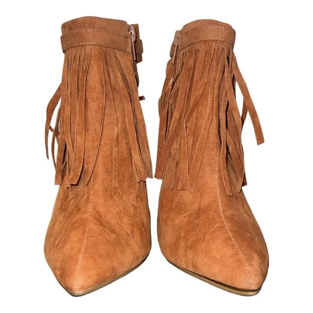 Ladies Anne Michelle Peep Toe Tassle Heels size 10